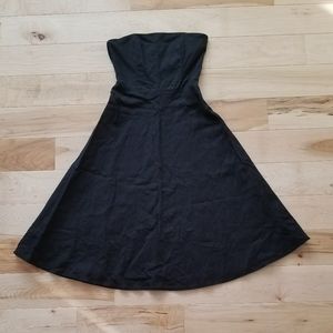 Banana Republic Black Stretch Linen Strapless